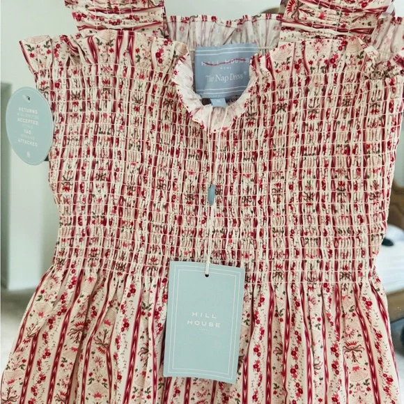 Hill House Pink Floral Smocked Tiered Maxi Dress - Picture 4 of 8